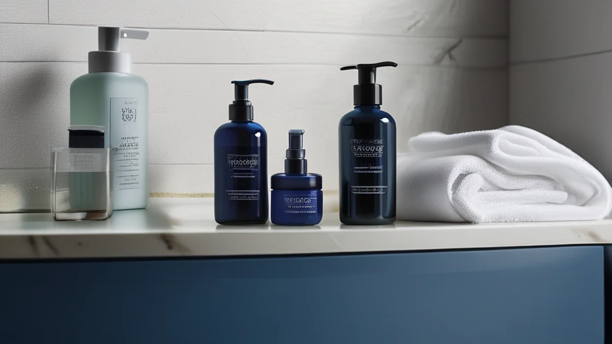 Skincare set for men and women, includes cleanser, toner, moisturizer